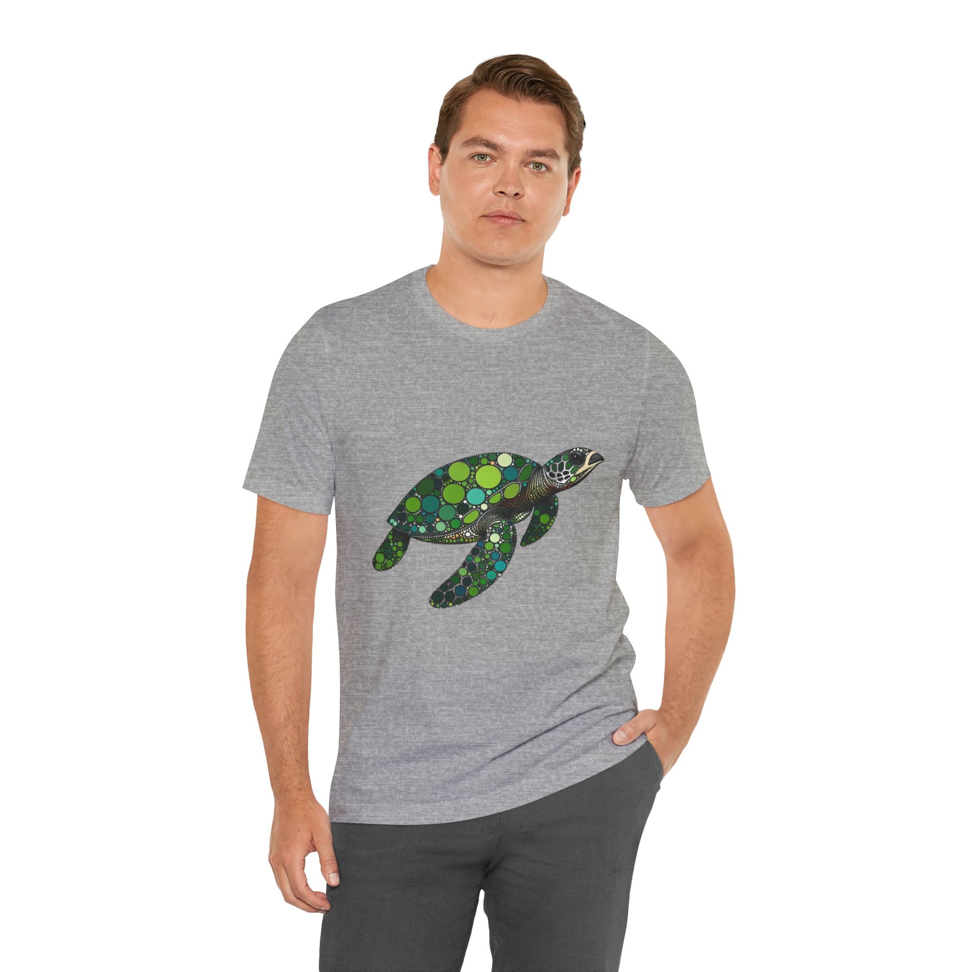 Geometric Sea Turtle T-Shirt – Eco Ocean Vibes Graphic Tee - WhimSpin - https://whimspin.com