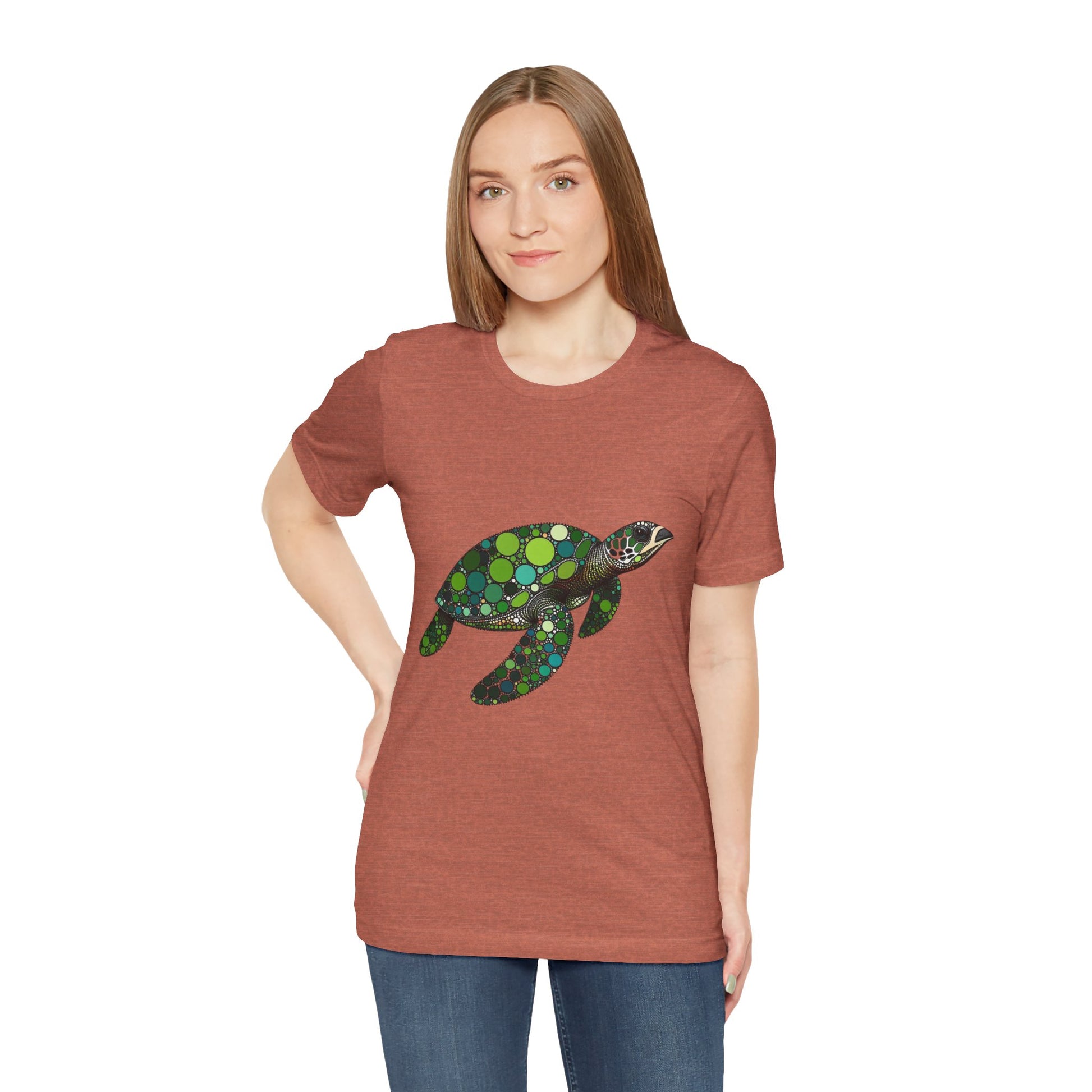Geometric Sea Turtle T-Shirt – Eco Ocean Vibes Graphic Tee - WhimSpin - https://whimspin.com
