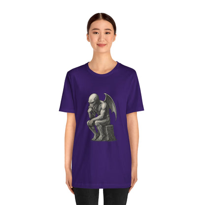 Cthulhu The Thinker Tee – Lovecraftian Parody Shirt
