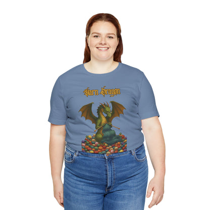 Yarn Dragon T-Shirt – Funny Knitting Dragon Shirt for Yarn Lovers