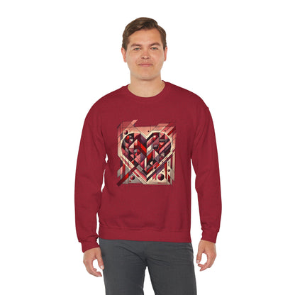 Cubist Heart Sweatshirt – Modern Art Valentine's Day Pullover