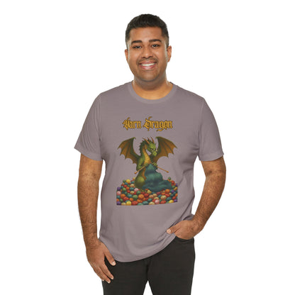 Yarn Dragon T-Shirt – Funny Knitting Dragon Shirt for Yarn Lovers