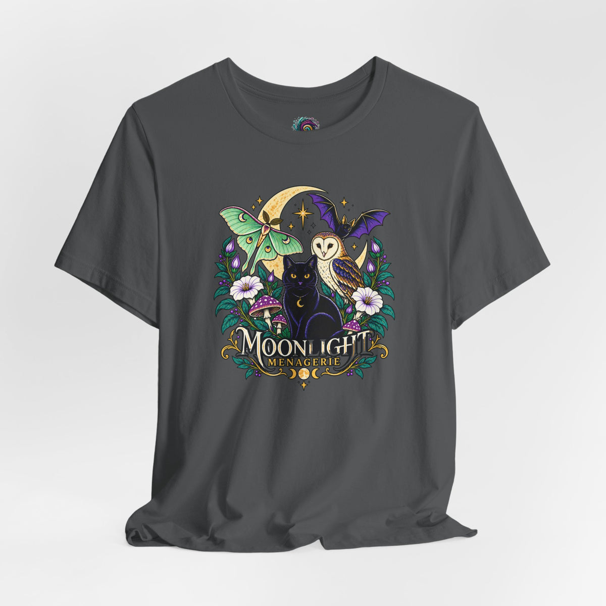Moonlight Menagerie T-Shirt – Witchy Nocturnal Animals Tee