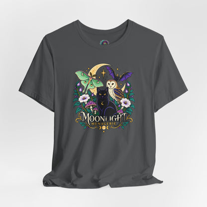 Moonlight Menagerie T-Shirt – Witchy Nocturnal Animals Tee