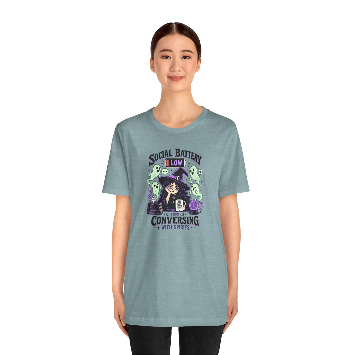 Social Battery Low From Conversing With Spirits T-Shirt