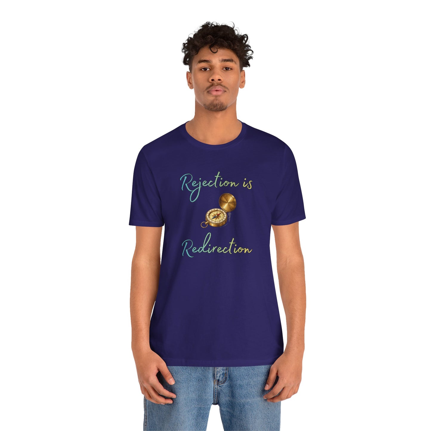 Rejection Is Redirection T-Shirt – Motivational Compass Quote Tee