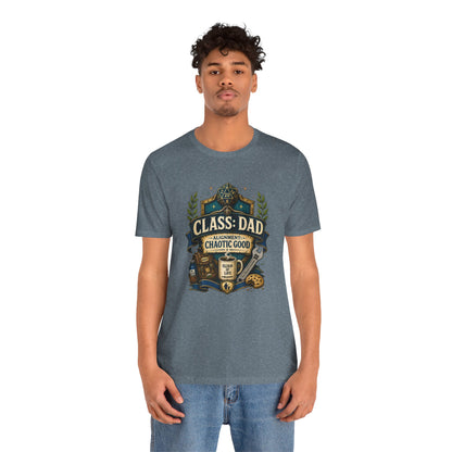 Chaotic Good Dad T-Shirt – RPG Gamer Dad Graphic Tee
