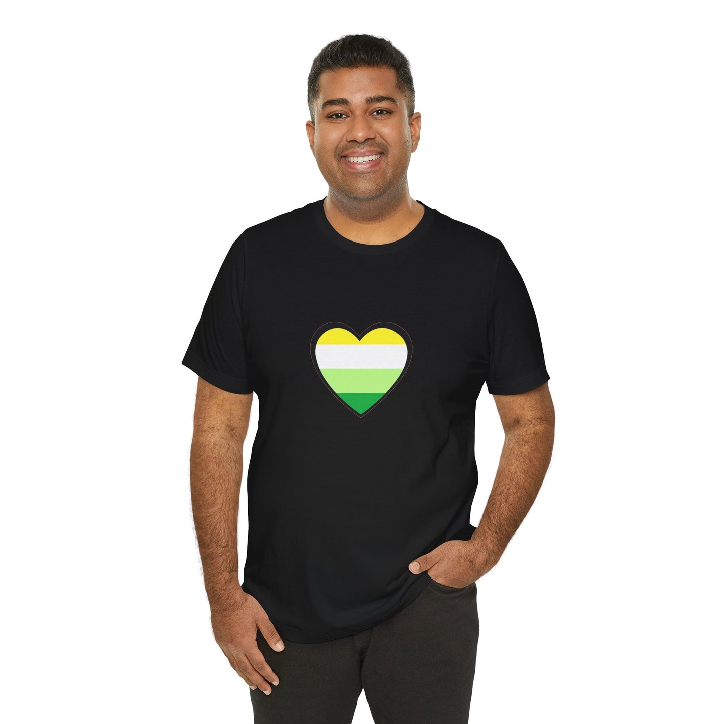 Gender Neutral Pride Flag Heart T-Shirt – Unisex LGBTQ+ Graphic Tee - WhimSpin - https://whimspin.com