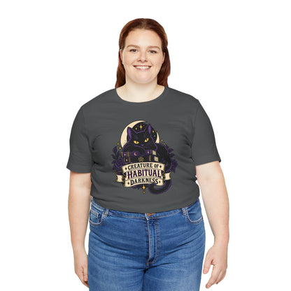 Creature of Habitual Darkness T-Shirt – Black Cat Goth Tee