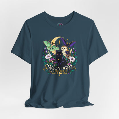 Moonlight Menagerie T-Shirt – Witchy Nocturnal Animals Tee
