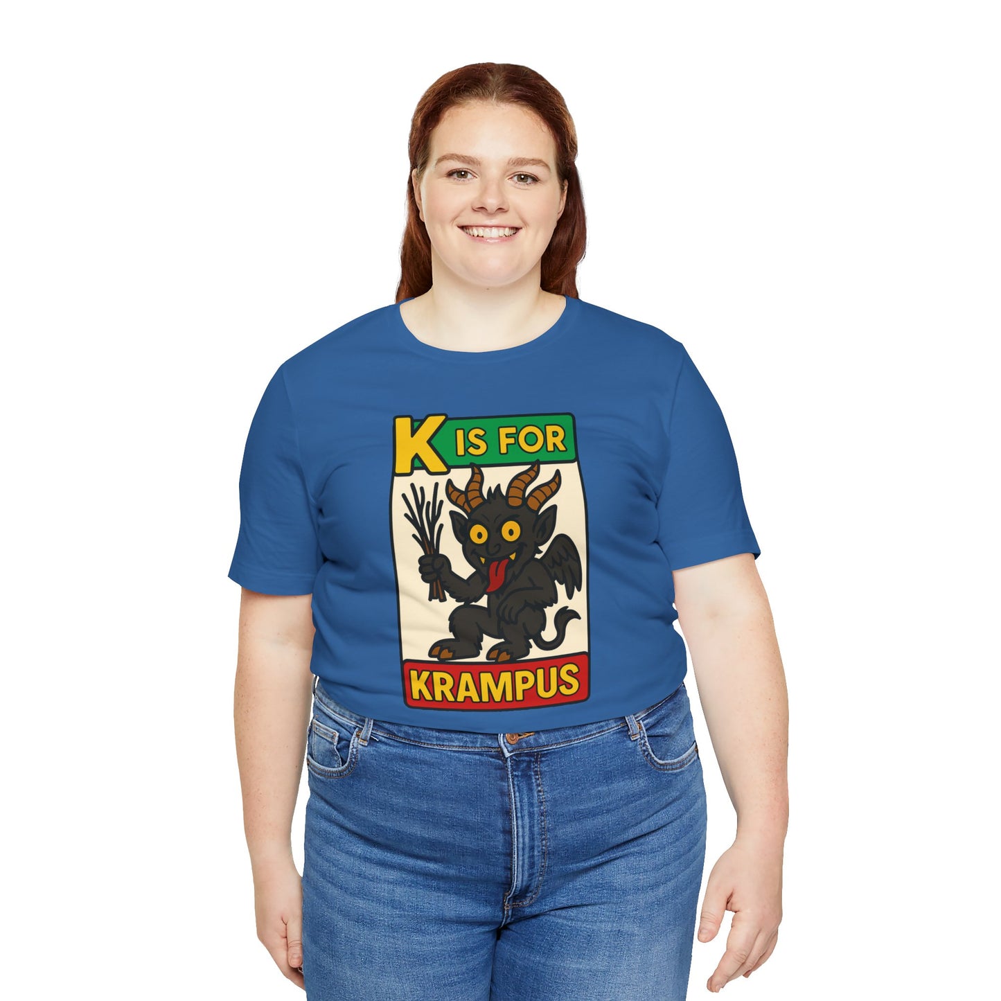Krampus Alphabet Tee - "K is for Krampus" Holiday Graphic T-Shirt