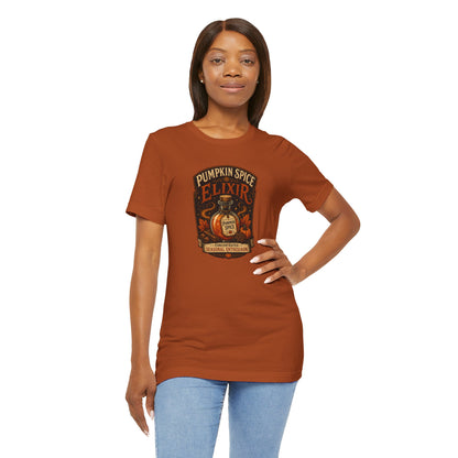 Pumpkin Spice Elixir T-Shirt – Funny Witchy Fall Coffee Tee