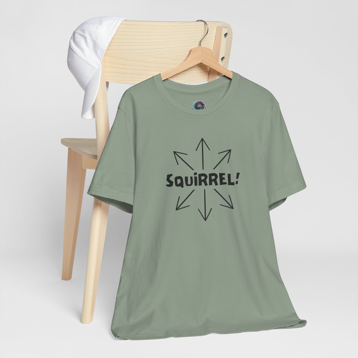 Squirrel! Distracted Mind T-Shirt – Funny Attention Graphic Tee