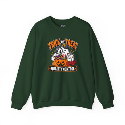 Trick-or-Treat Quality Control Sweatshirt – Funny Halloween Cozy Top