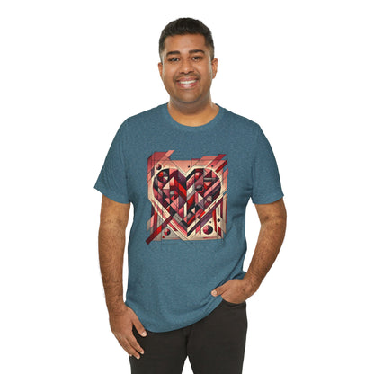 Cubist Heart T-Shirt – Modern Art Valentine's Day Graphic Tee