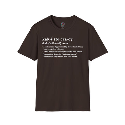 Chocolate Kakistocracy Definition T-Shirt from WhimSpin
