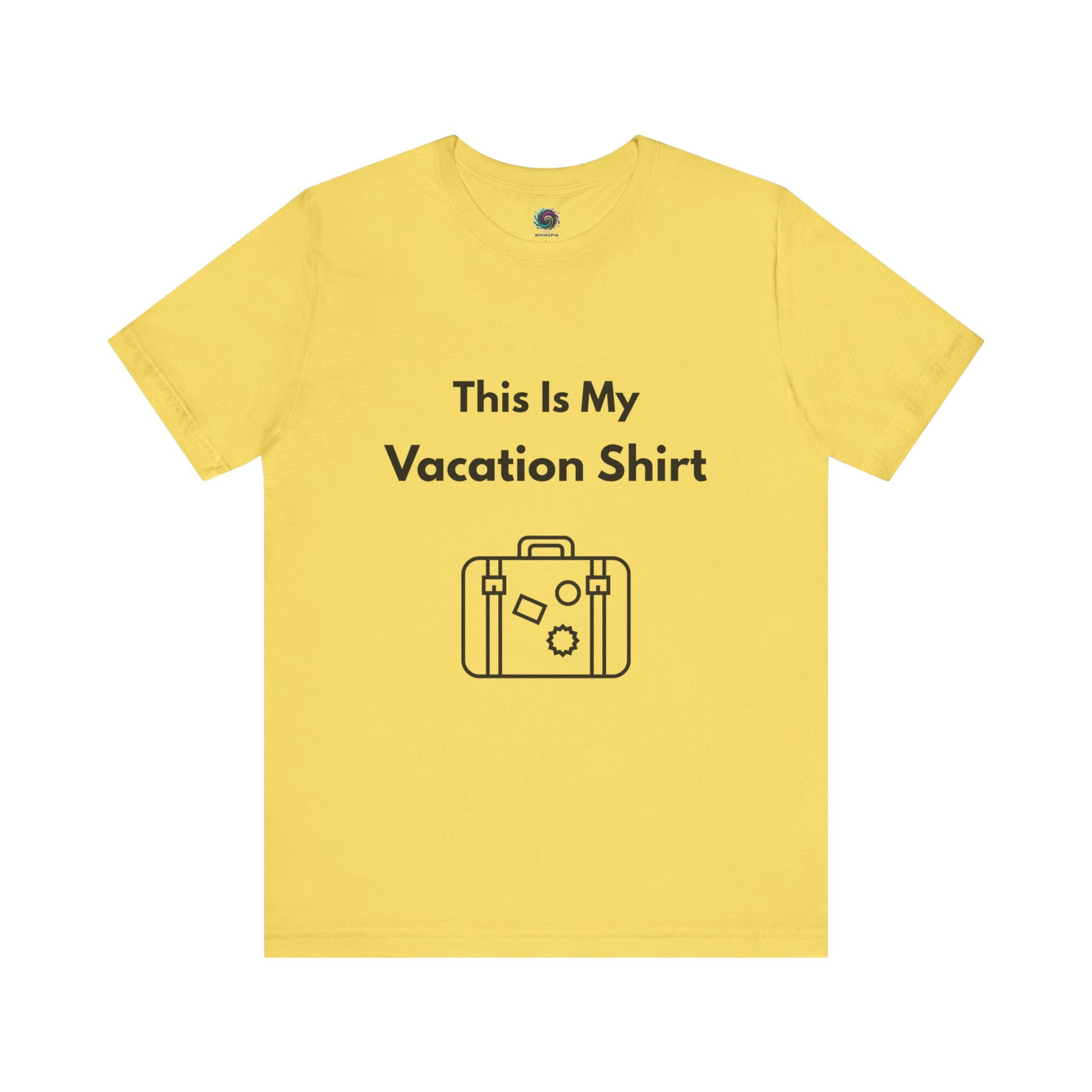 Yellow "This is My Vacation Shirt" Tee
