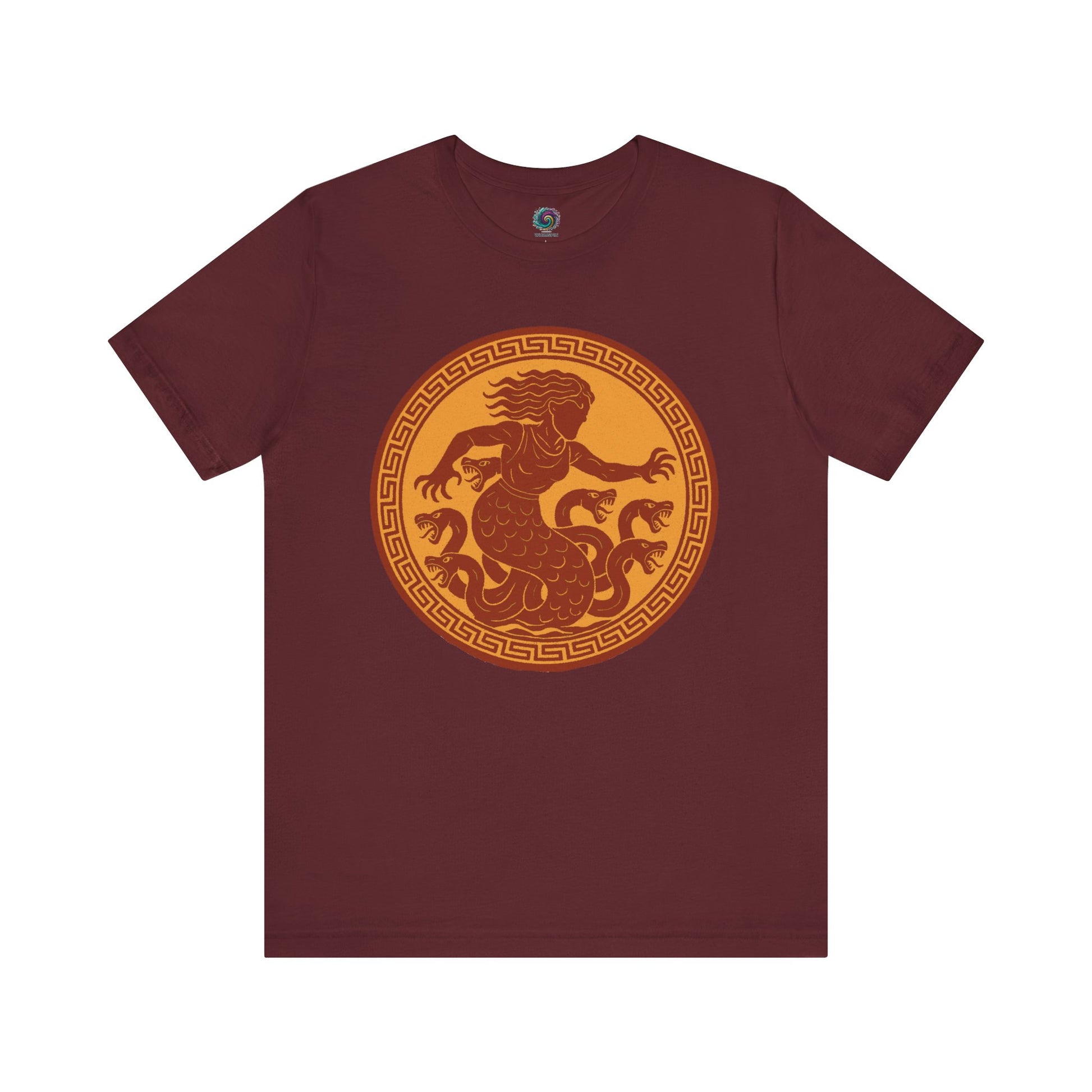 Dark Red Scylla Classic Monster T-Shirt – Epic Greek Mythology Tee - WhimSpin - https://whimspin.com