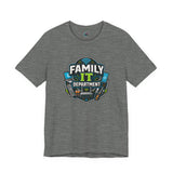 Family IT Department T-Shirt – Funny Household Tech Support Tee on deep heather with funny household tech support humor.