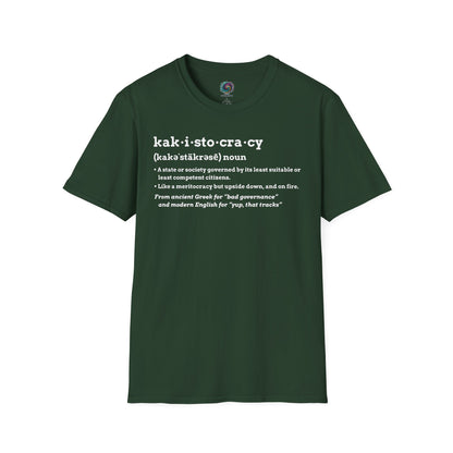 Forest Green Kakistocracy Definition T-Shirt from WhimSpin