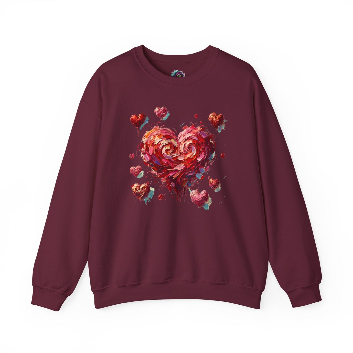 Maroon Valentine's Day Heart Sweatshirt