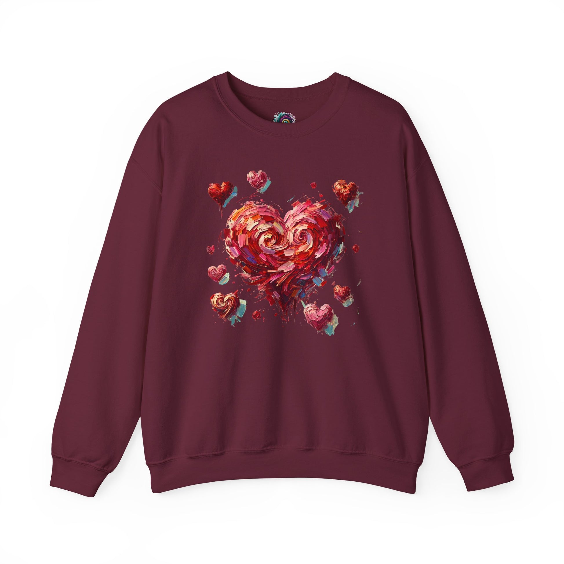 Maroon Valentine's Day Heart Sweatshirt