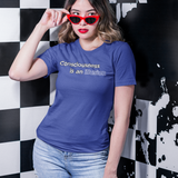 Consciousness Is an Illusion T-Shirt – Minimalist Existential Graphic Tee styled with layered streetwear, emphasizing a calm, reflective take on the idea that consciousness is an illusion