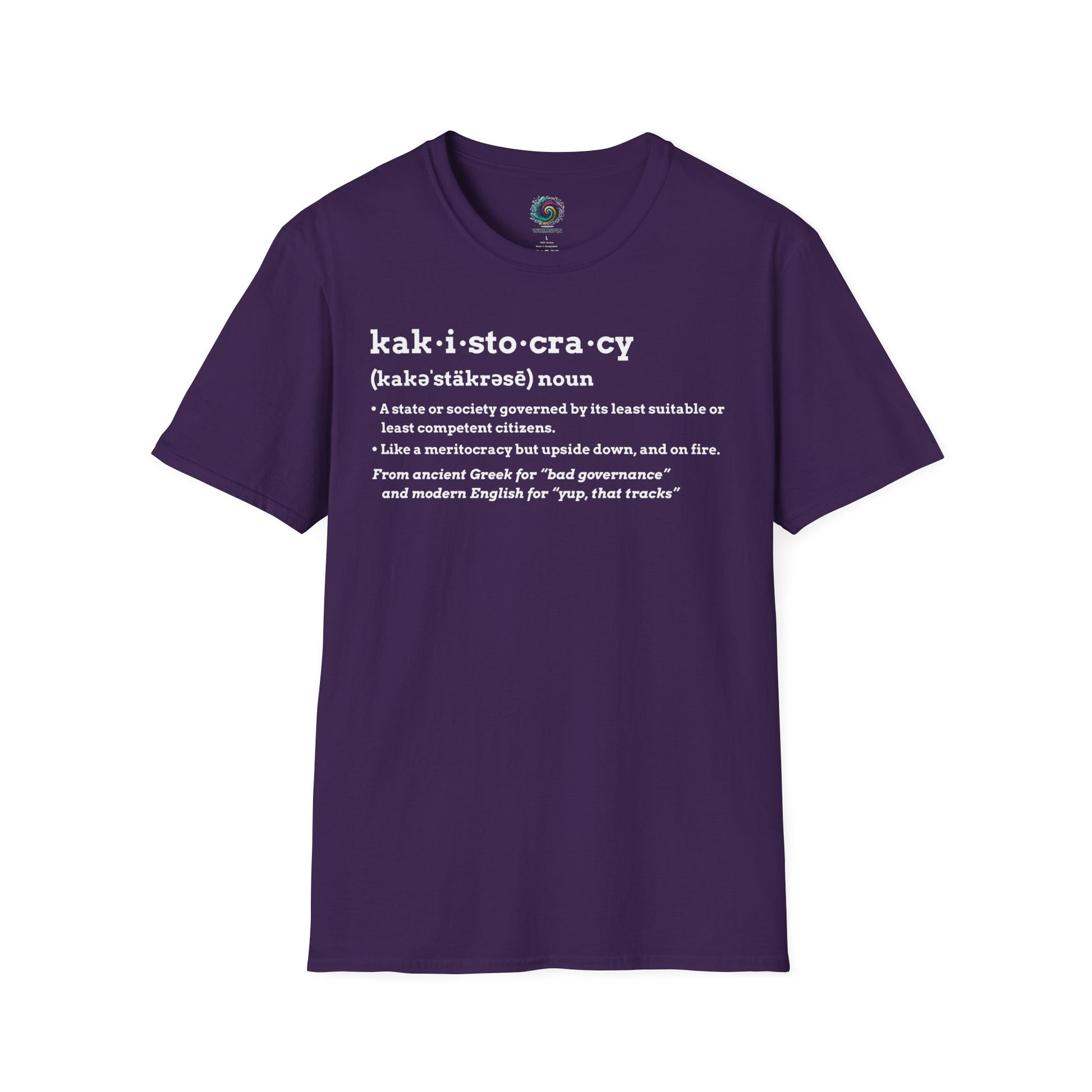 Purple Kakistocracy Definition T-Shirt from WhimSpin