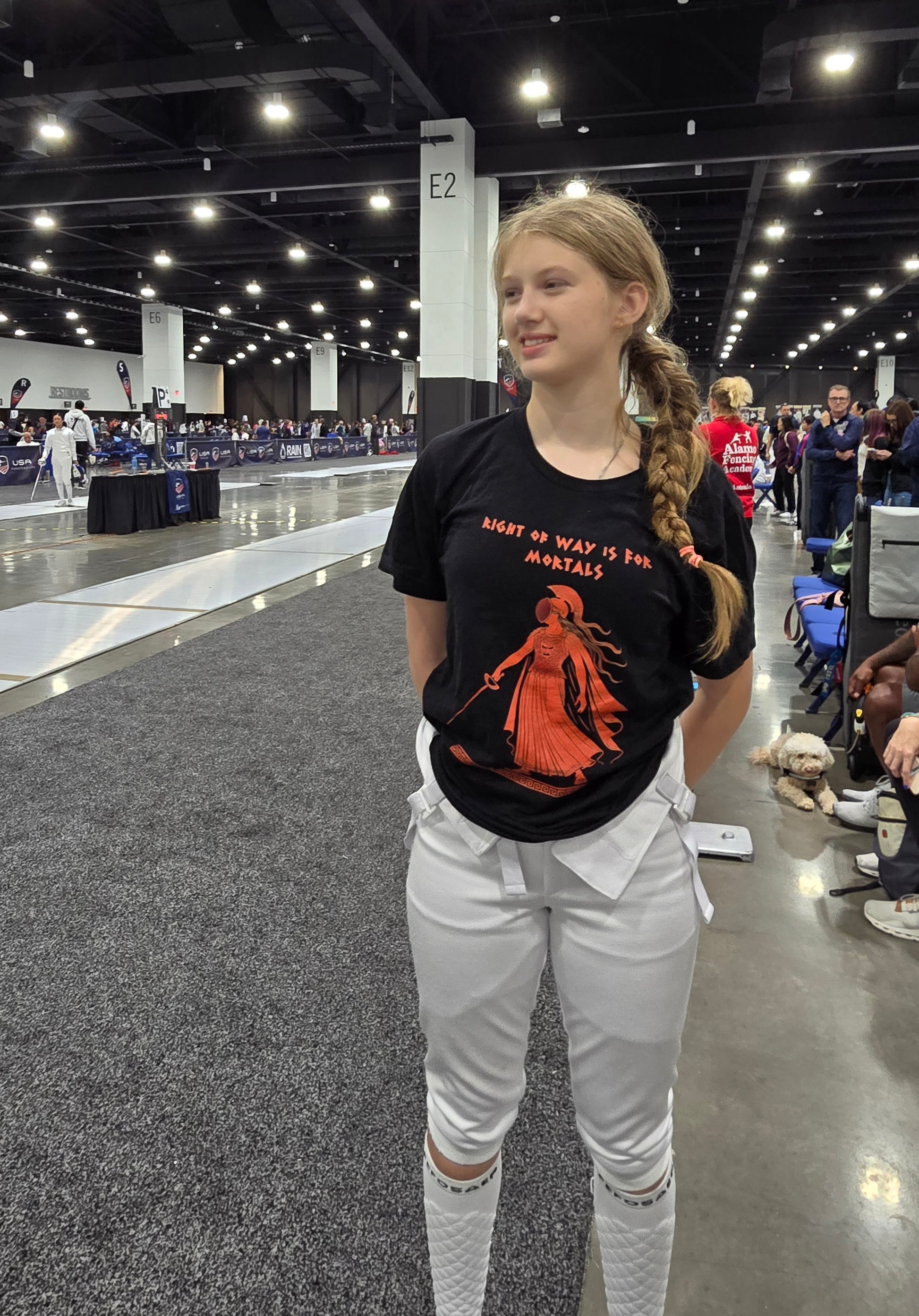 Right of Way Is for Mortals T-Shirt – Athena Fencing Tee for Myth & Sport Fans - WhimSpin - epee https://whimspin.com