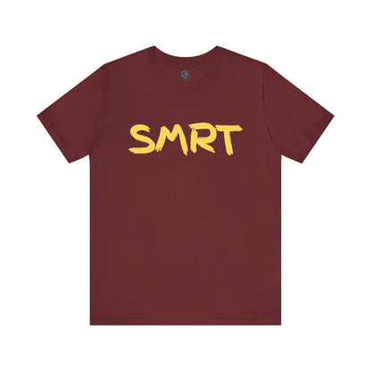 SMRT T-Shirt – Funny Misspelled Smart Shirt in Heather Cardinal offering a clever, comedic take on intelligence
