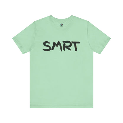 SMRT T-Shirt – Funny Misspelled Smart Shirt in mint green with yellow text, delivering playful sarcasm with a clean aesthetic