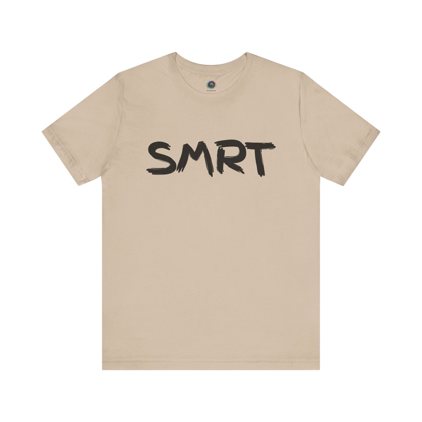 SMRT T-Shirt – Funny Misspelled Smart Shirt in earthy tan with eye-catching yellow text, ideal for fans of understated humor