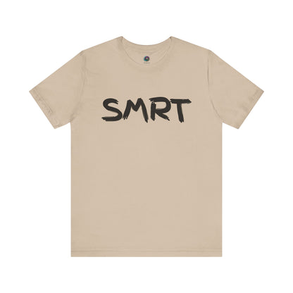 SMRT T-Shirt – Funny Misspelled Smart Shirt in earthy tan with eye-catching yellow text, ideal for fans of understated humor