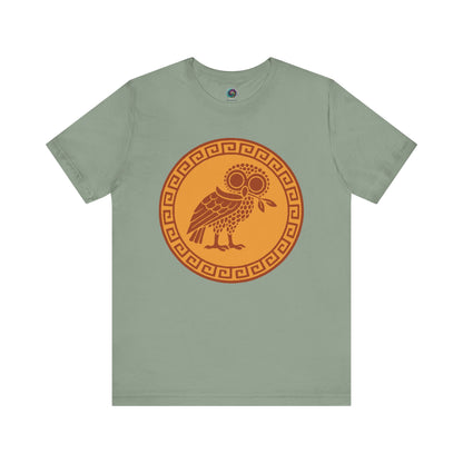 Sage Athena’s Owl T-Shirt from  WhimSpin on a white background