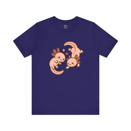 Team Navy Kawaii Axolotl T-Shirt – Cute Tee with Smiling Axolotls - WhimSpin - https://whimspin.com