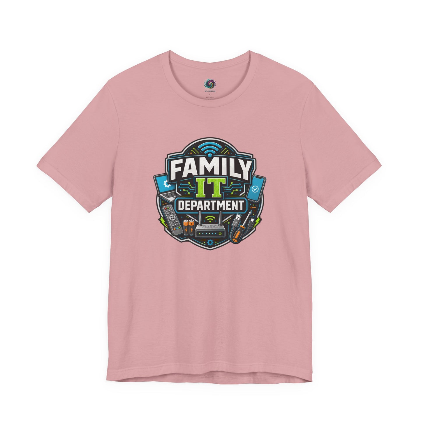 Family IT Department T-Shirt – Funny Household Tech Support Tee on orchid for the family member who fixes every device.