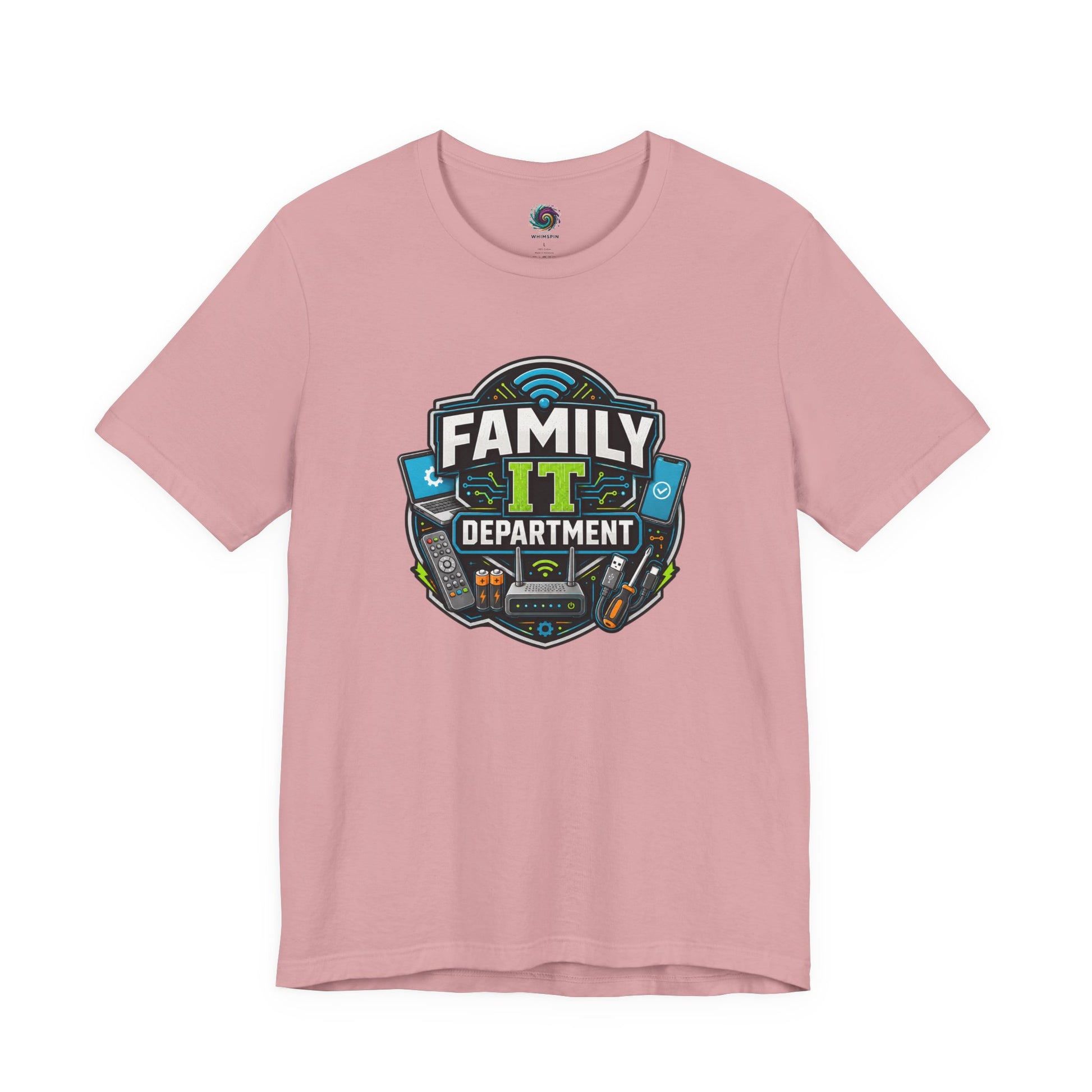 Family IT Department T-Shirt – Funny Household Tech Support Tee on orchid for the family member who fixes every device.
