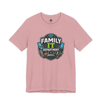 Family IT Department T-Shirt – Funny Household Tech Support Tee on orchid for the family member who fixes every device.