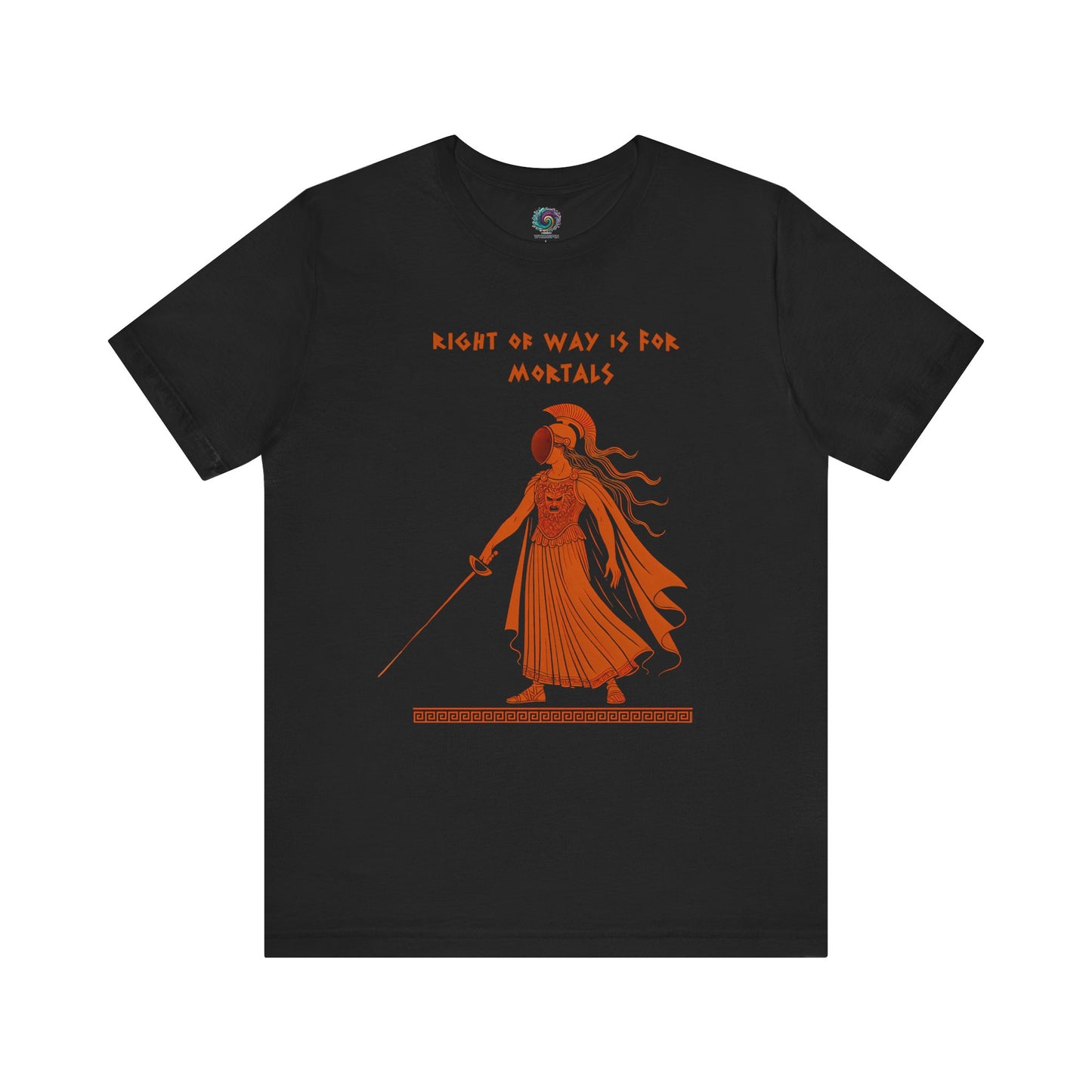 Right of Way Is for Mortals T-Shirt – Athena Fencing Tee for Myth & Sport Fans - WhimSpin - https://whimspin.com